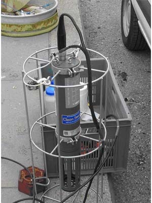Sonde utilisée pour la mesures de la température, la salinité, la turbidité, la fluorescence et la concentration en oxygène